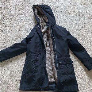 Worn once Faux fur winter coat